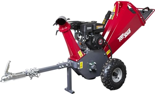 P. Lindberg Benzin-Holzhäcksler, Hochleistungs-Gartenhäcksler, Astzerkleinerer & Baumast-Häcksler, 196-ccm-Viertaktmotor, anhängbarer Häcksler, um
