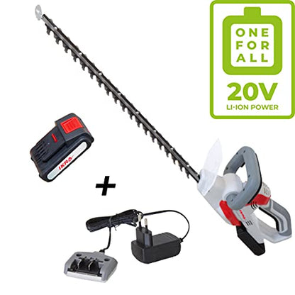 IKRA 81002880 Elektro Gartenhäcksler Walzenhäcksler ILH 3000 A & Akku Heckenschere IAHS 20-1 inkl. Akku 20V & Akku-Ladestation, Schnittlänge 54cm