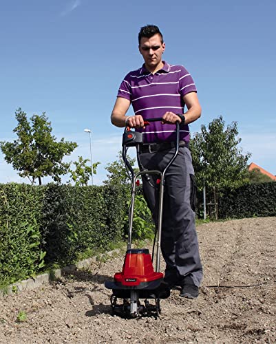 Einhell Elektro-Bodenhacke GC-RT 7530 (750 W, 30 cm Arbeitsbreite, 200 mm Arbeitstiefe, 4 robuste Hackmesser, klappbarer Führungsholm