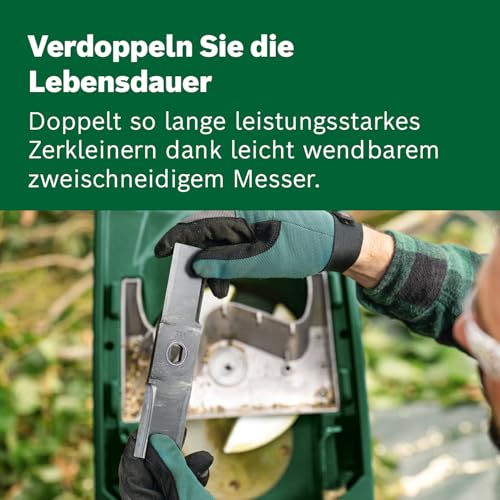 Bosch AXT Rapid 2000 Häcksler (zum leistungsstarken Häckseln von Gartenabfällen; kraftvoller 2000-W-Motor)